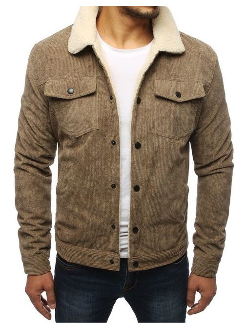 Divatos khaki barna bársony dzseki