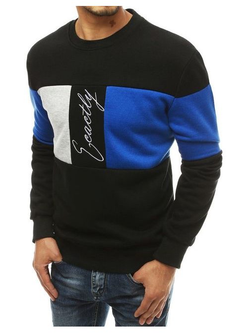 Modern fekete belebújós pulóver