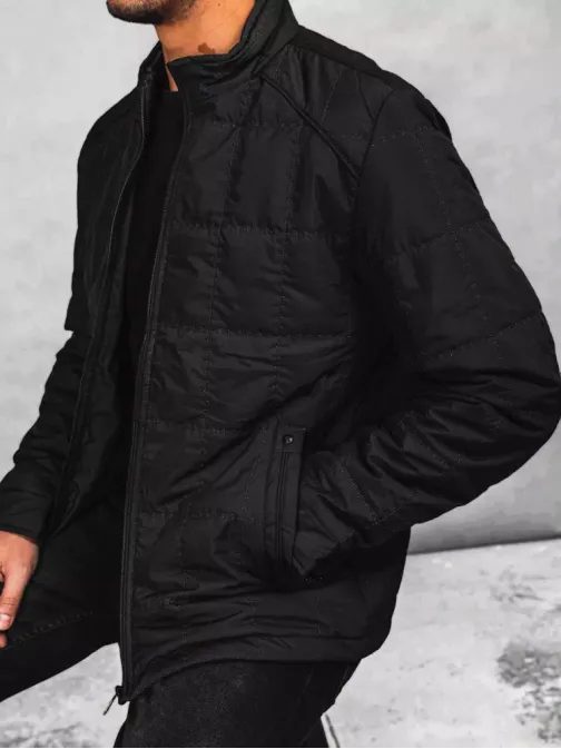 Érdekes fekete steppelt dzseki