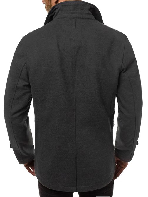 Trendi grafit szürke bélelt kabát  N/5920