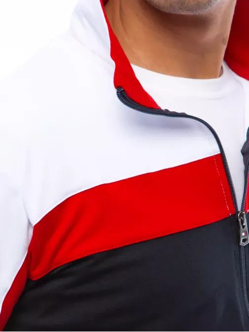 Sportos fehér pamut kapucni nélküli felső