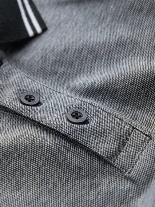 Fekete pólóing kontrsztos gallérral V1 POSS-0109