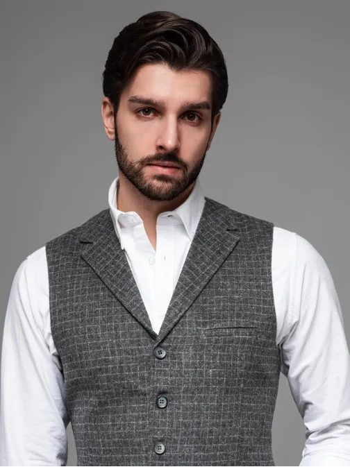 Elegáns fekete egyedi mellény V3 BLZV-0110