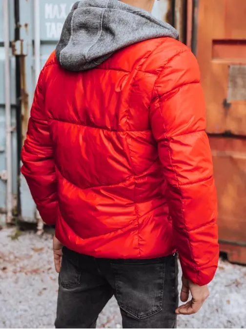 Piros stílusos dupla hatású téli dzseki