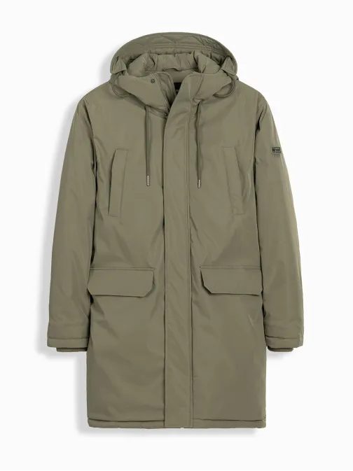 Klasszikus oliva zöld parka kabát V3 JALP-0166