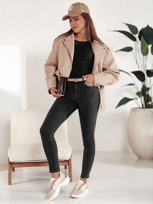 Trendi női fekete farmernadrág Slimlegs