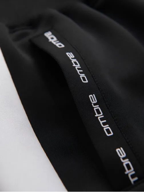 Férfi fekete tréningnadrág kontrasztos szegéllyel V1 PASK-0229