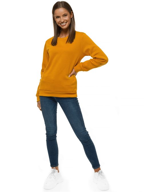 Kényelmes kamel színű női pulóver JS/W01Z