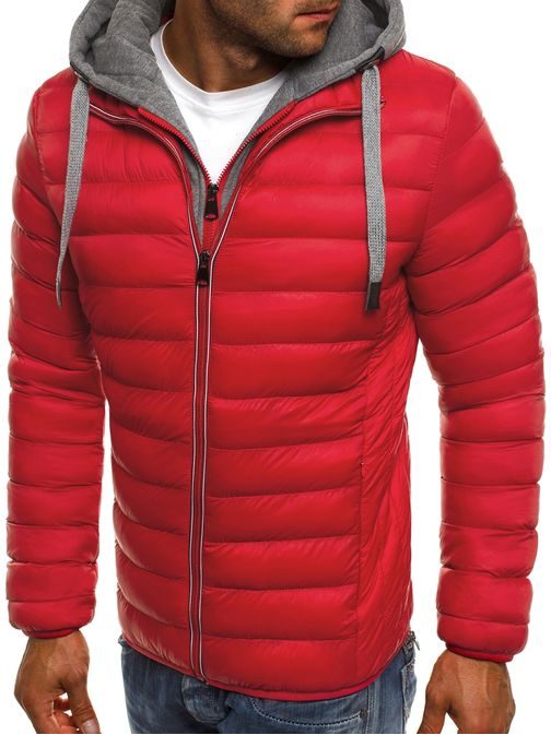 Piros steppelt átmeneti dzseki J.STYLE 505-10