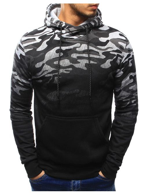 Terepmintás kapucnis pulóver