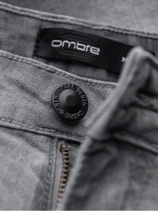 Kényelmes szürke farmer rövinadrág V2 SRDS-0145