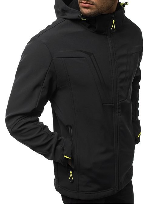 Trendi fekete softshell dzseki N/5427