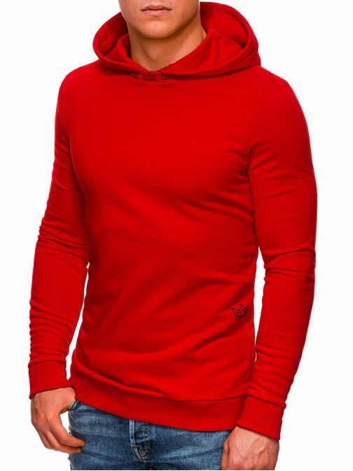 Kényelmes piros pulóver B1336