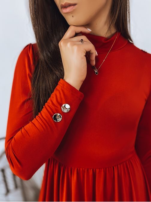 Kényelmes piros női ruha Gisele
