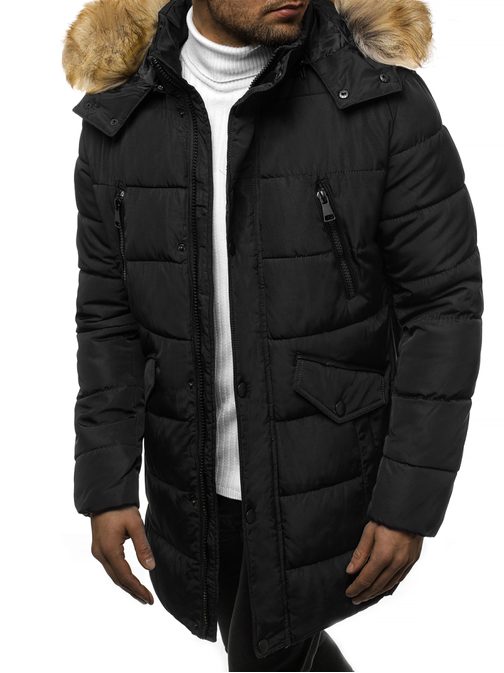 Modern fekete téli parka kabát JD/335Z