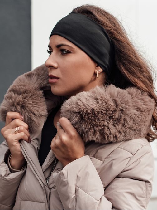 Női bézs téli steppelt kabát Eleness