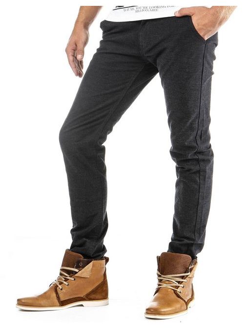 Kényelmes fekete férfi nadrág