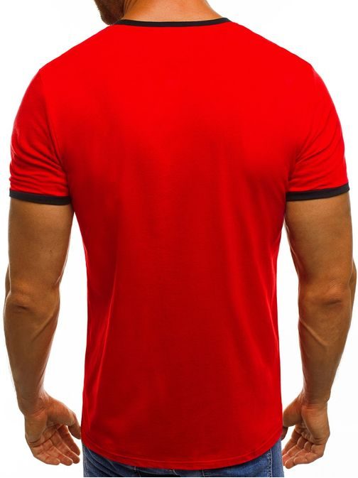 Piros póló fekete szegéllyel O/1177