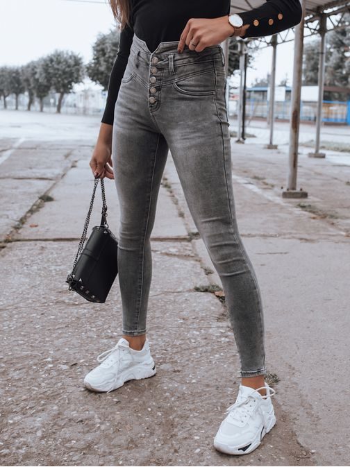 Különleges világosszürke női farmer Klara