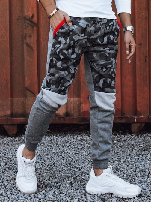 Camouflage trend melegítőnadrág grafitban