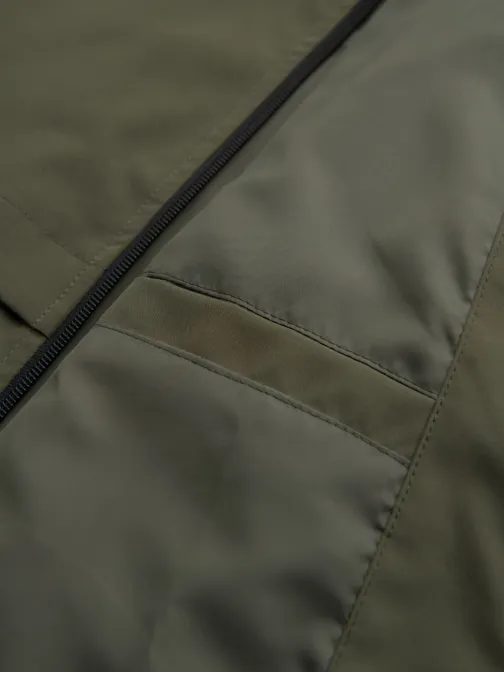 Modern oliva férfi átmeneti kabát V2 JANP-0225