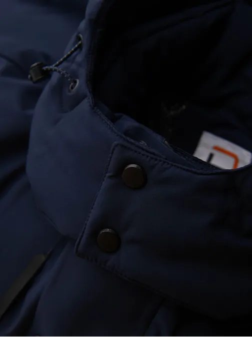 Divatos sötétkék férfi télikabát V1 JAHP-0306