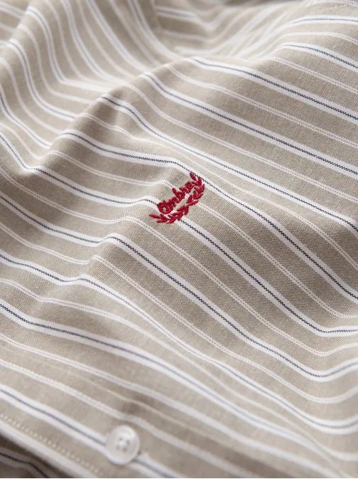 Bézs csíkos mintás ing V1 SHOS-0170