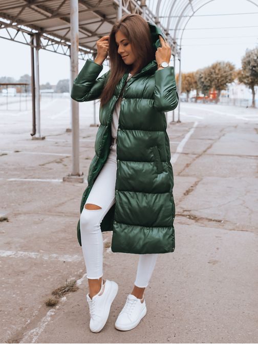 Különleges zöld női téli kabát Nifor