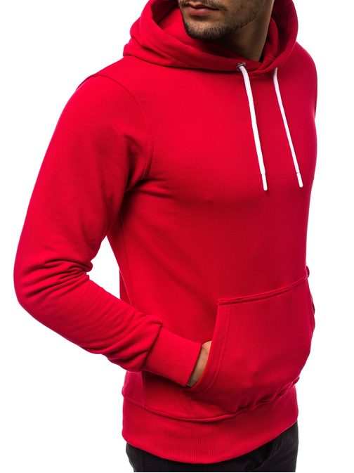 Piros kapucnis pulóver A/1010