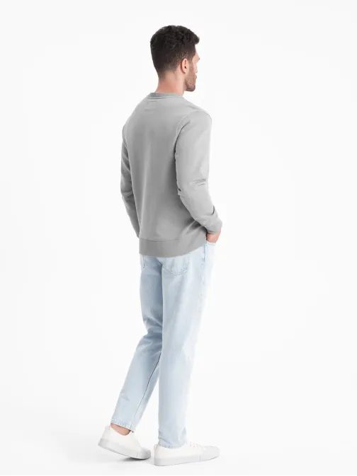 Sima szürke pulóver V8 SSBN-0175