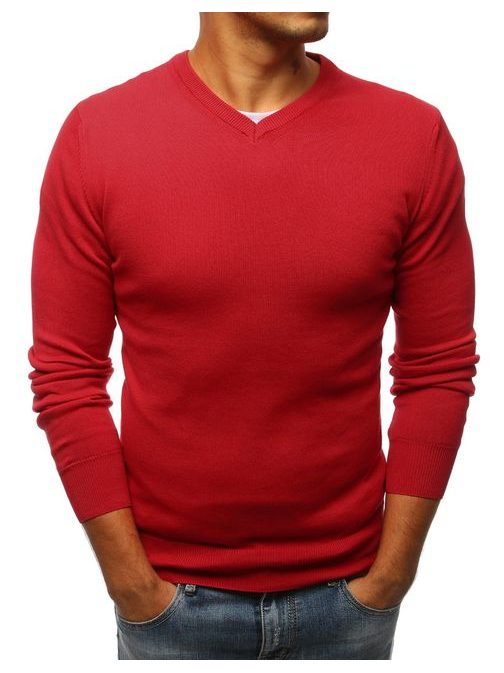 Egyszerű piros pulóver