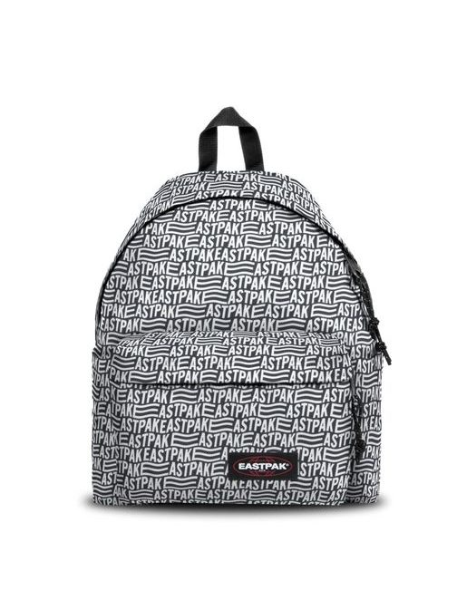 Városi fehér mintás hátizsák Eastpak Padded Pak'r Sculptype Black