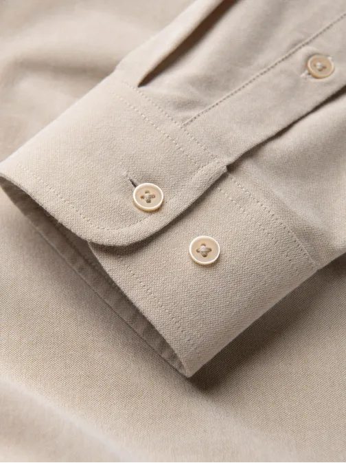 Lezsér bézs színű ing zsebbel  V1 SHOS-0153