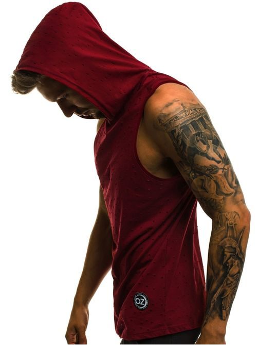 Bordó kapucnis atléta apró lyukacsos kivitelben O/2647