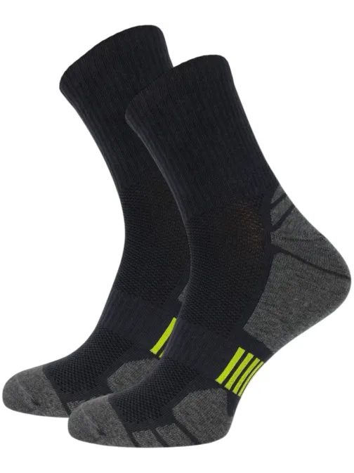 Háromszínű fekete-zöld férfi Active zokni