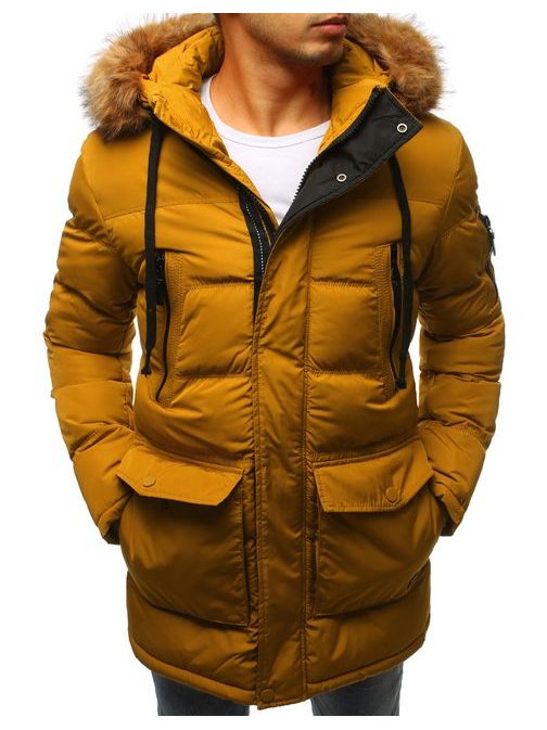Okker sárga téli kabát - Legyferfi.hu