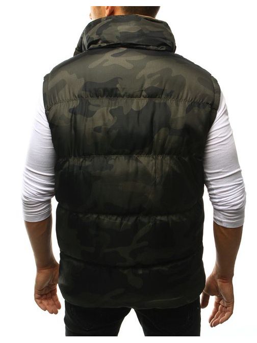 Zöld terepmintás mellény