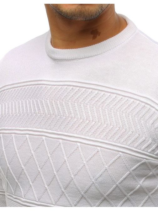 Fehér mintás pulóver