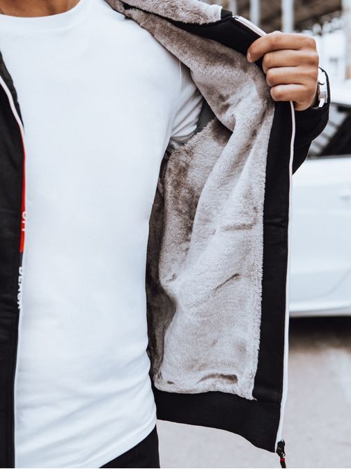 Fekete férfi kapucnis felső off black