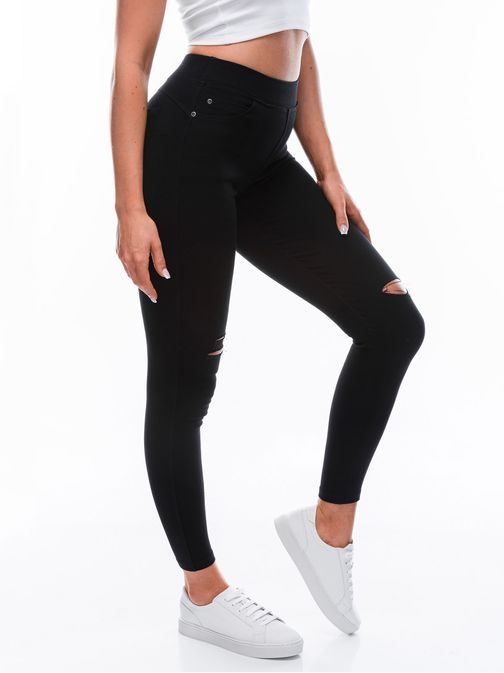 Különleges fekete női jeggings PLR148