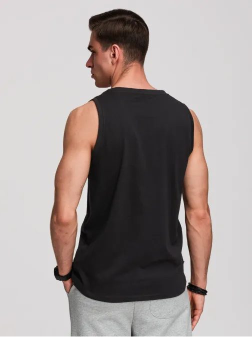 Egyszerű fekete tank top V3 TSBT-0272