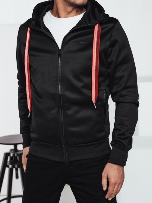 Érdekes fekete kapucnis pulcsi