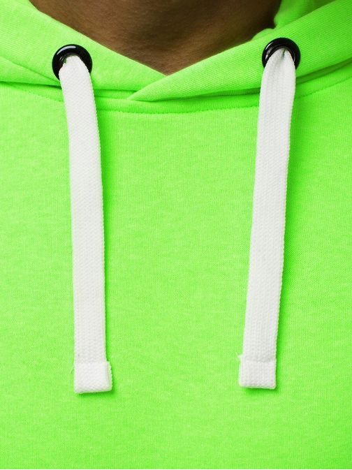 Neon zöld kapucnis pulóver A/1010