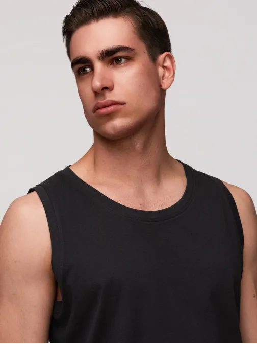 Egyszerű fekete tank top V3 TSBT-0272