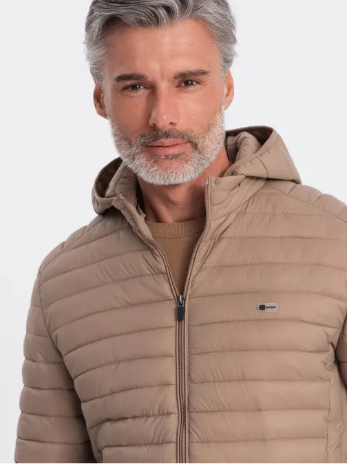 Barna férfi bomber dzseki V4 JALP-22FW-007