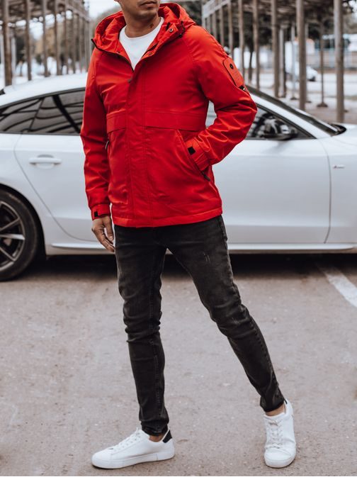 Átmeneti kabát sportos design piros