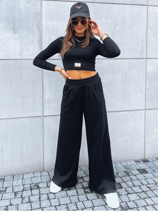 Fekete nadrég és crop top szett Astral Allure