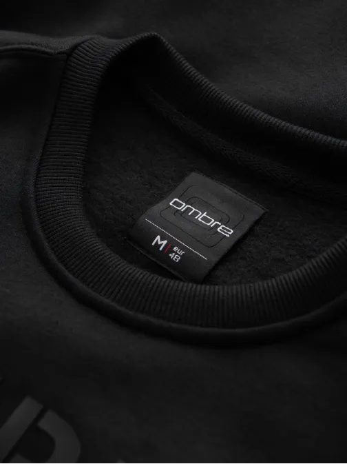 Hagyományos fekete pulóver felirattal  V4 SSPS-0181