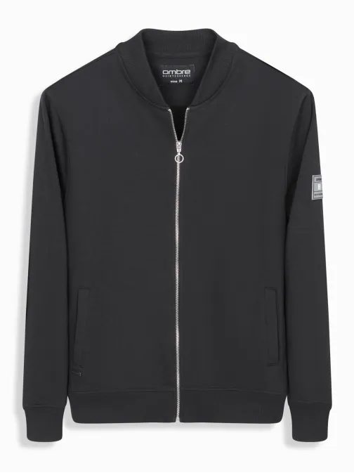 Érdekes fekete bomber dzseki V5 SSZP-0215
