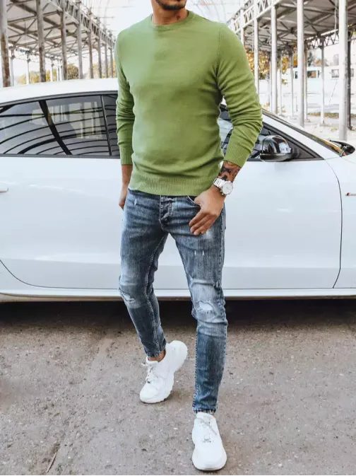 Elegáns zöld pulóver
